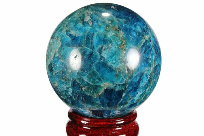 Bright Blue Apatite Sphere - Madagascar #100308